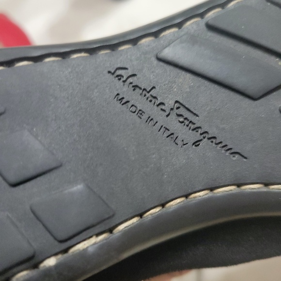 Salvatore Ferragamo Black Suede Loafers/Slip-On - Picture 3 of 6